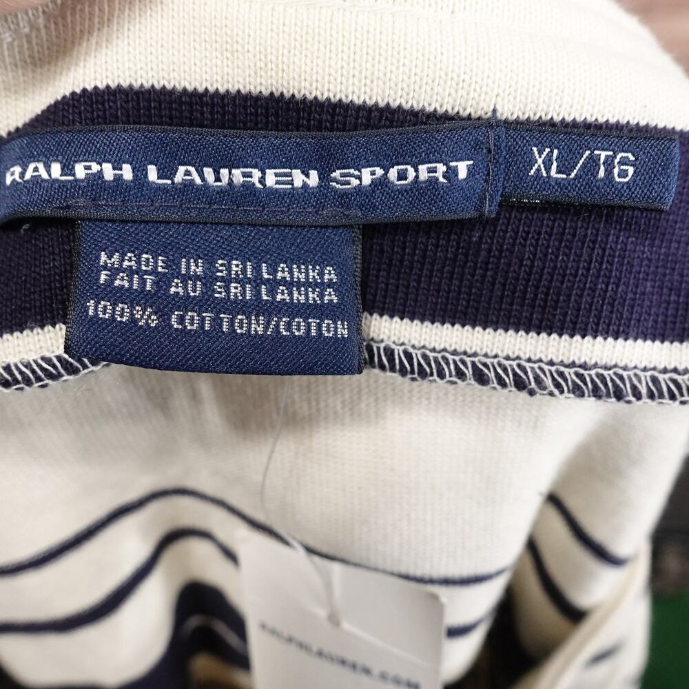 NWT RALPH LAUREN SPORT CREAM NAVY BLUE STRIPED LONG SLEEVE SWEATER DRESS XL NEW! - Picture 6 of 8